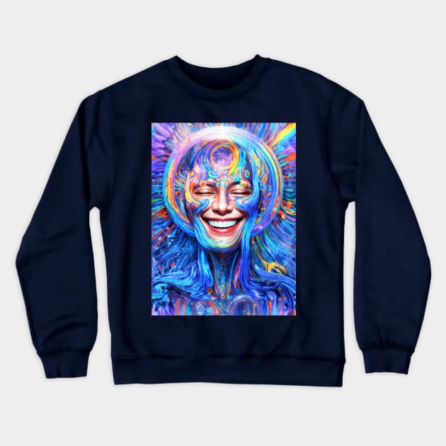 Into The Rainbow - Trippy Psychedelic Art Crewneck Sweatshirt by TheThirdEye